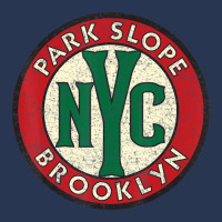 Park Slope Brooklyn Nyc Vintage Road Sign Distressed Print Men Denim Jacket | Artistshot