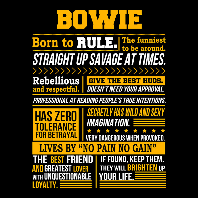 Bowie Name Shirt Bowie Born To Rule Adjustable Cap by Jerhogen528 | Artistshot