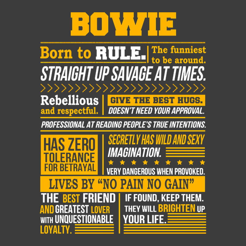 Bowie Name Shirt Bowie Born To Rule Men's Polo Shirt by Jerhogen528 | Artistshot