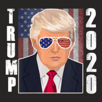 Womens Trump 2020 Funny Trump Sunglasses Ladies Fitted T-shirt | Artistshot