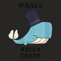 Womens Whale Hello There Marine Mammal Ladies Fitted T-shirt | Artistshot