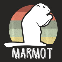 Vintage Marmot Distressed Retro Style Ladies Fitted T-shirt | Artistshot