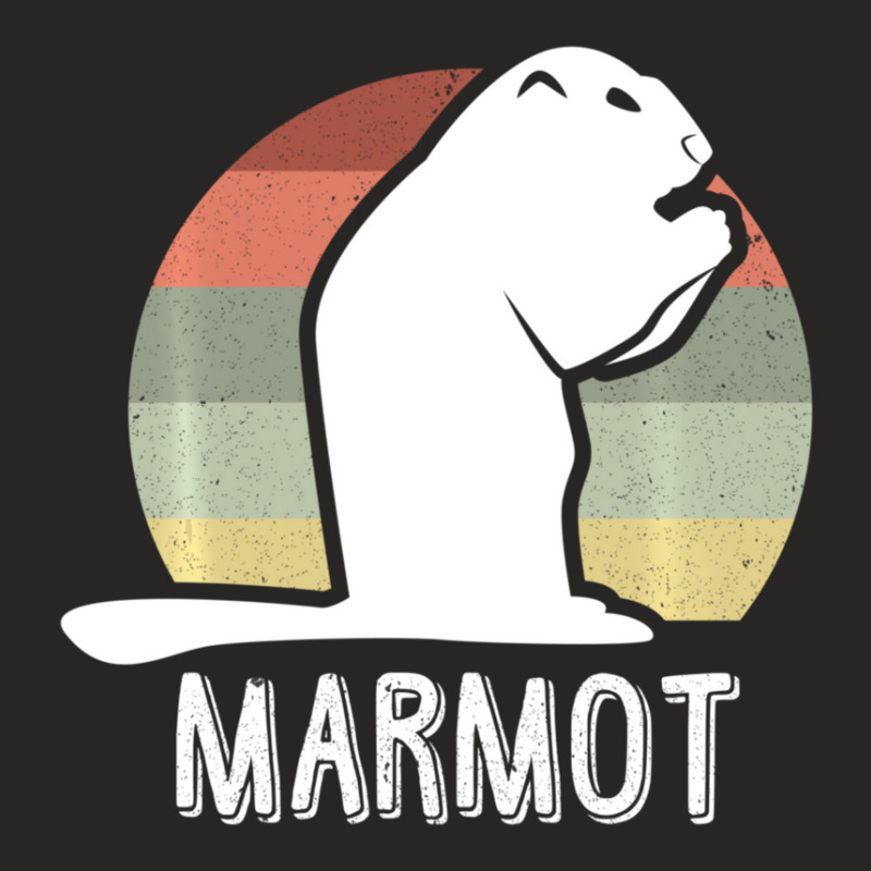 Vintage Marmot Distressed Retro Style Ladies Fitted T-Shirt by bummercaught | Artistshot