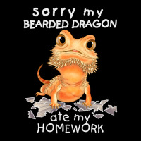 Funny Bearded Dragon Cute Lizard Beardie Ate My Homework Women's V-neck T-shirt | Artistshot