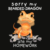 Funny Bearded Dragon Cute Lizard Beardie Ate My Homework Scorecard Crop Tee | Artistshot