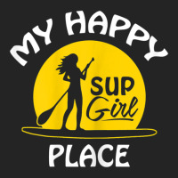 Womens Sup Girl Paddleboard My Happy Place 3/4 Sleeve Shirt | Artistshot