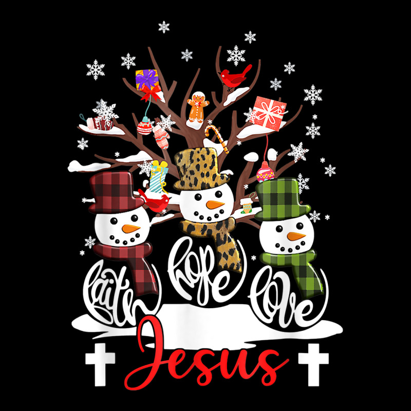 Faith Hope Love Snowman Jesus Dandelion Christian Christmas T Shirt Adjustable Cap by sharitamow87 | Artistshot