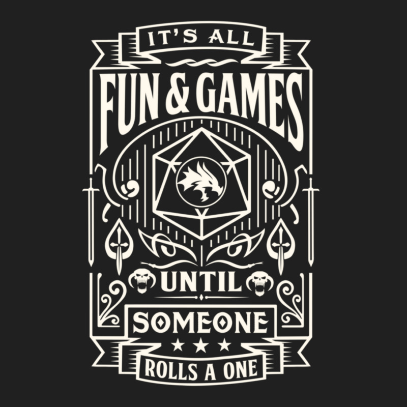 Funny Tabletop Rpg Player All Fun And Games Ladies Polo Shirt by femalesbaubles | Artistshot