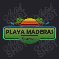 Playa Maderas Beach Nicaragua Palm Trees Sunset Summer Have Unisex Sherpa-lined Denim Jacket | Artistshot