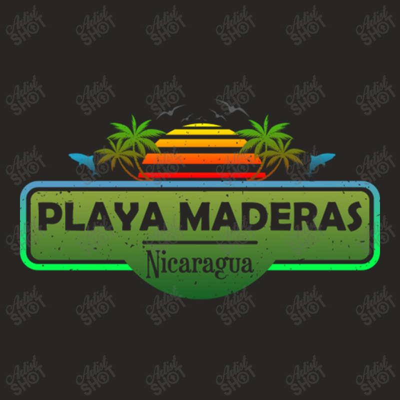 Playa Maderas Beach Nicaragua Palm Trees Sunset Summer Have Ladies Fitted T-Shirt by EdieTiffany | Artistshot