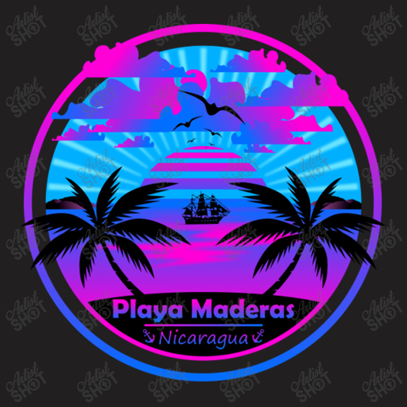 Playa Maderas Beach Nicaragua Palm Trees Sunset Summer Tee T-Shirt by EdieTiffany | Artistshot