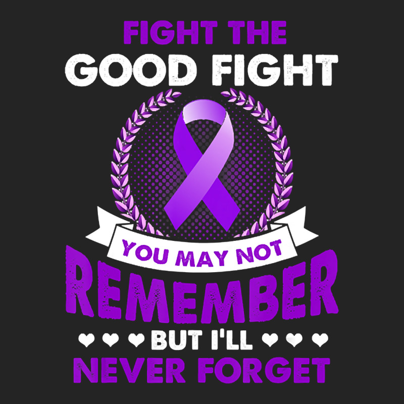 Fight The Good Fight Never Forget Alzheimer Awareness Gift (2) 3/4 Sleeve Shirt by Inmamlil638 | Artistshot