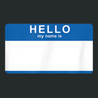 Hello My Name Is Blank Nametag Funny Novelty Women's Triblend Scoop T-shirt | Artistshot