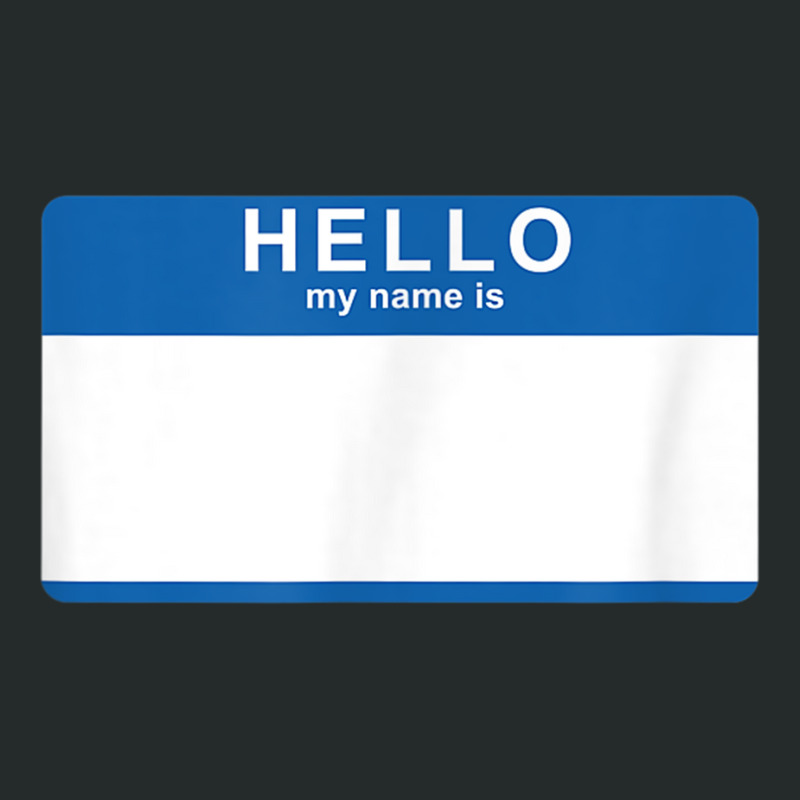 Hello My Name Is Blank Nametag Funny Novelty Women's Triblend Scoop T-shirt by MalcolmJCausby | Artistshot