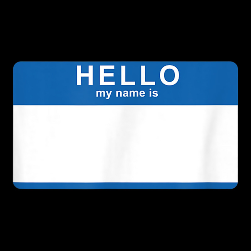 Hello My Name Is Blank Nametag Funny Novelty Cropped Hoodie by MalcolmJCausby | Artistshot