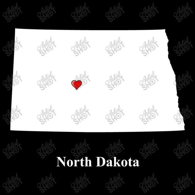 North Dakota Love Map Adjustable Cap | Artistshot