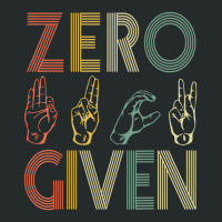 Zero Given Vintage 0 Fucks Given Sign Language Women's Triblend Scoop T-shirt | Artistshot