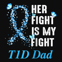 Her Fight Is My Fight T1d Dad Type 1 Diabetes Awareness Raglan Basebal Crop Top | Artistshot