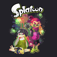 Splatoon Inkling Duo Paint Splatter Poster Unisex Sherpa-lined Denim Jacket | Artistshot