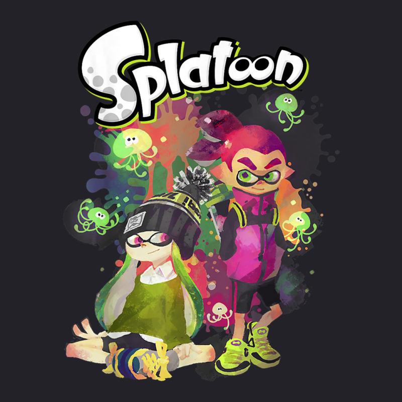 Splatoon Inkling Duo Paint Splatter Poster Unisex Sherpa-lined Denim Jacket | Artistshot