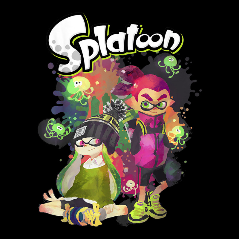 Splatoon Inkling Duo Paint Splatter Poster Pocket T-shirt | Artistshot