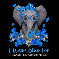 I Wear Blue For Diabetes Awareness Elephant Warrior Women T Shirt Adjustable Cap | Artistshot