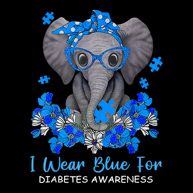 I Wear Blue For Diabetes Awareness Elephant Warrior Women T Shirt Adjustable Cap | Artistshot