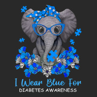 I Wear Blue For Diabetes Awareness Elephant Warrior Women T Shirt Printed Hat | Artistshot