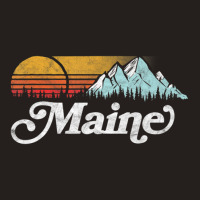 Retro Vibe Maine Vintage Mountains & Sun Tank Top | Artistshot