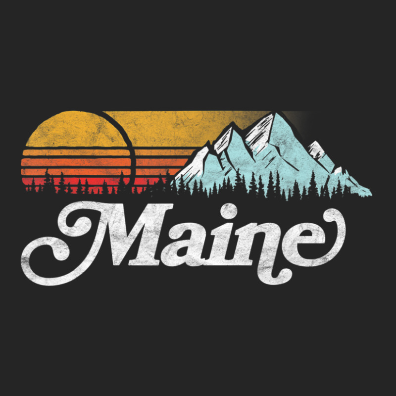 Retro Vibe Maine Vintage Mountains & Sun Unisex Hoodie | Artistshot