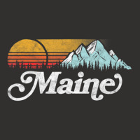 Retro Vibe Maine Vintage Mountains & Sun Champion Hoodie | Artistshot