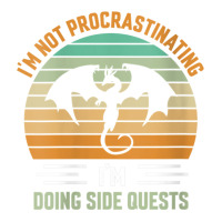 Womens I'm Not Procrastinating I'm Doing Side Quests Dragon V Neck T S Youth Sweatshirt | Artistshot