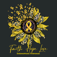 Endometriosis Awareness Awareness - Sunflower Faith Hope Love (2) Women's Triblend Scoop T-shirt | Artistshot