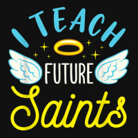 I Teach Future Saints Catholic School Teacher Christian Baby Bibs | Artistshot