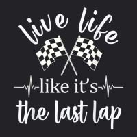 Live Life Like It's The Last Lap Racing Flag T Shirt Youth Tee | Artistshot