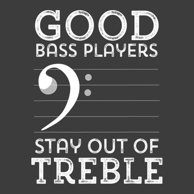 Stay Out Of Treble Funny Bass Player Bassist Music Bass Clef Men's Polo Shirt by bummercaught | Artistshot