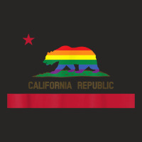 Lgbtq California Republic Rainbow Flag Gay Pride T Shirt Ladies Fitted T-shirt | Artistshot