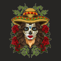 La Calavera Catrina   Santa Muerte   Sugar Skull T Shirt Ladies Fitted T-shirt | Artistshot