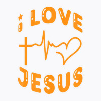 I Love Jesus Christ With Heartbeat Pulse Christian Christmas T-shirt | Artistshot