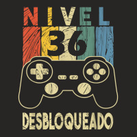 Nivel 36 Desbloqueado Gamer 36 Años T Shirt Ladies Fitted T-shirt | Artistshot