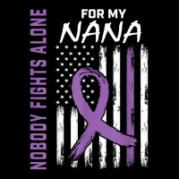 Nobody Fights Alone Nana Alzheimers Awareness American Flag T Shirt Youth Jogger | Artistshot