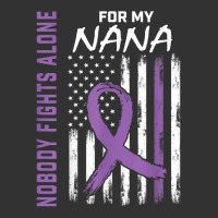 Nobody Fights Alone Nana Alzheimers Awareness American Flag T Shirt Baby Bodysuit | Artistshot