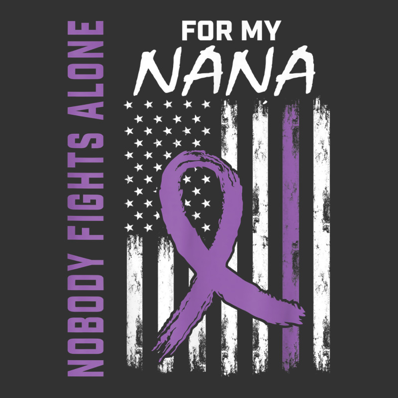 Nobody Fights Alone Nana Alzheimers Awareness American Flag T Shirt Baby Bodysuit by sharitamow87 | Artistshot