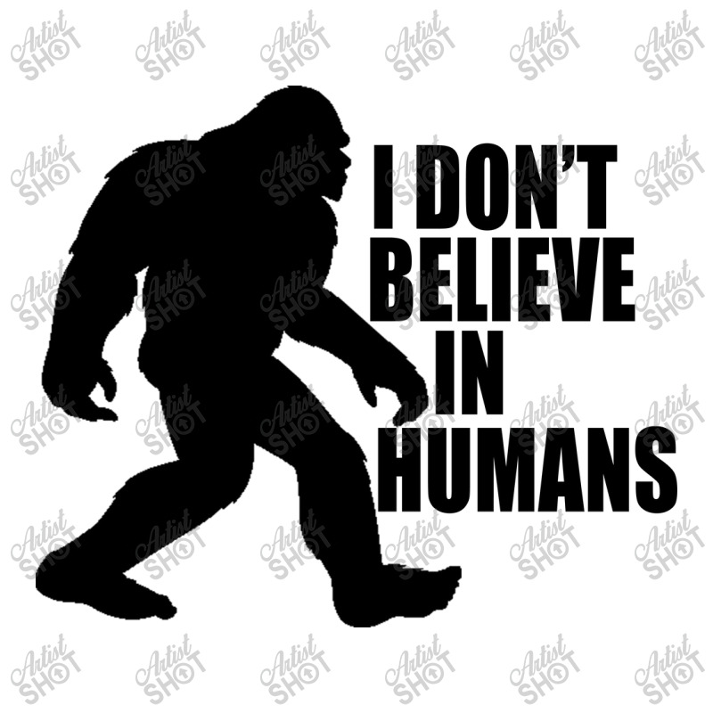 Funny Bigfoot-i Don't Believe In Humans Men's Long Sleeve Pajama Set | Artistshot