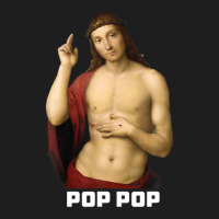 Jesus Pop Pop - Funny Christian- Renaissance Art Painting Classic T-shirt | Artistshot