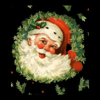 Christmas Retro Vintage Pink Santa Claus Art V-neck Tee | Artistshot