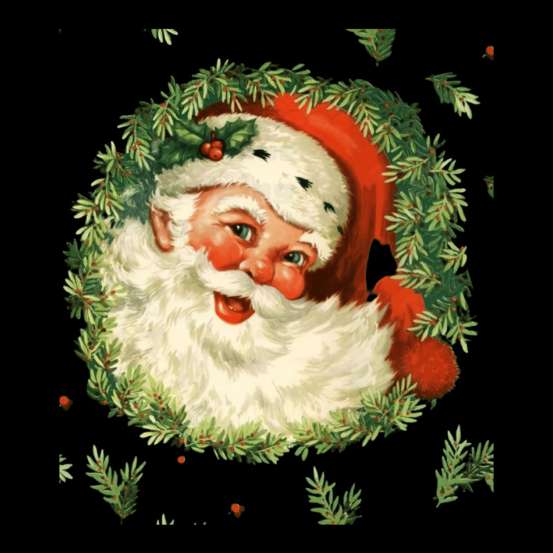 Christmas Retro Vintage Pink Santa Claus Art V-neck Tee | Artistshot