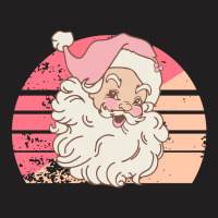 Christmas Retro Vintage Pink Santa Claus T-shirt | Artistshot