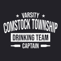 Comstock Township Drinking Team Captain Michigan Beer Lover Unisex Sherpa-lined Denim Jacket | Artistshot