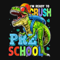 I'm Ready To Crush Preschool Dinosaur Back To School Kids Landscape Canvas Print | Artistshot